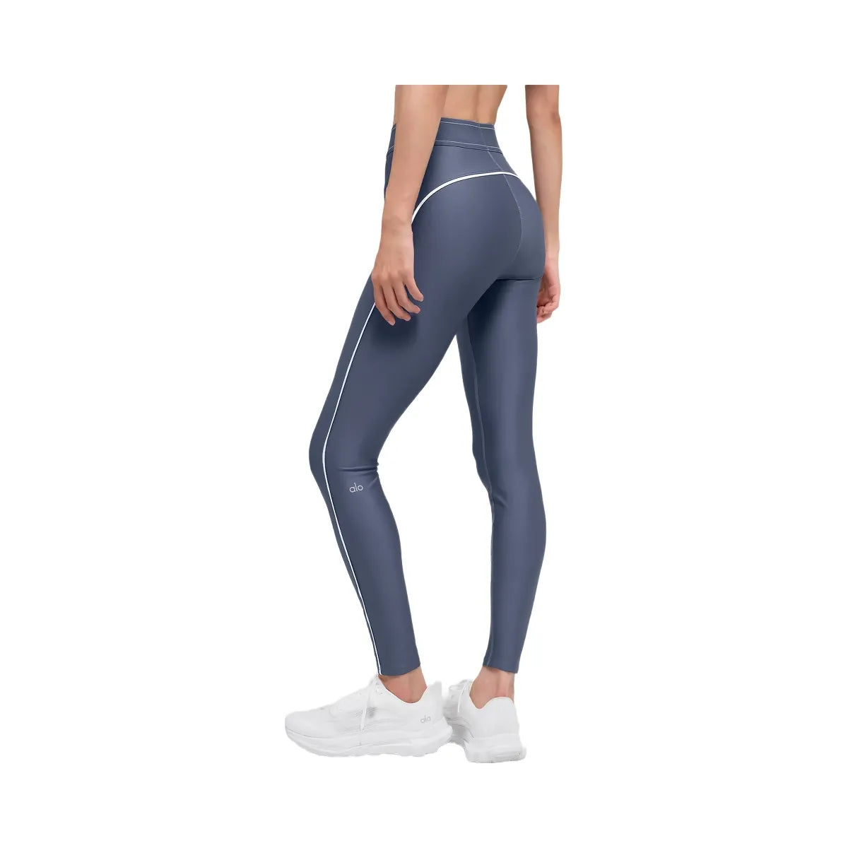 Alo Women's Airlift High-Waist Suit Up Legging - Bluestone/White