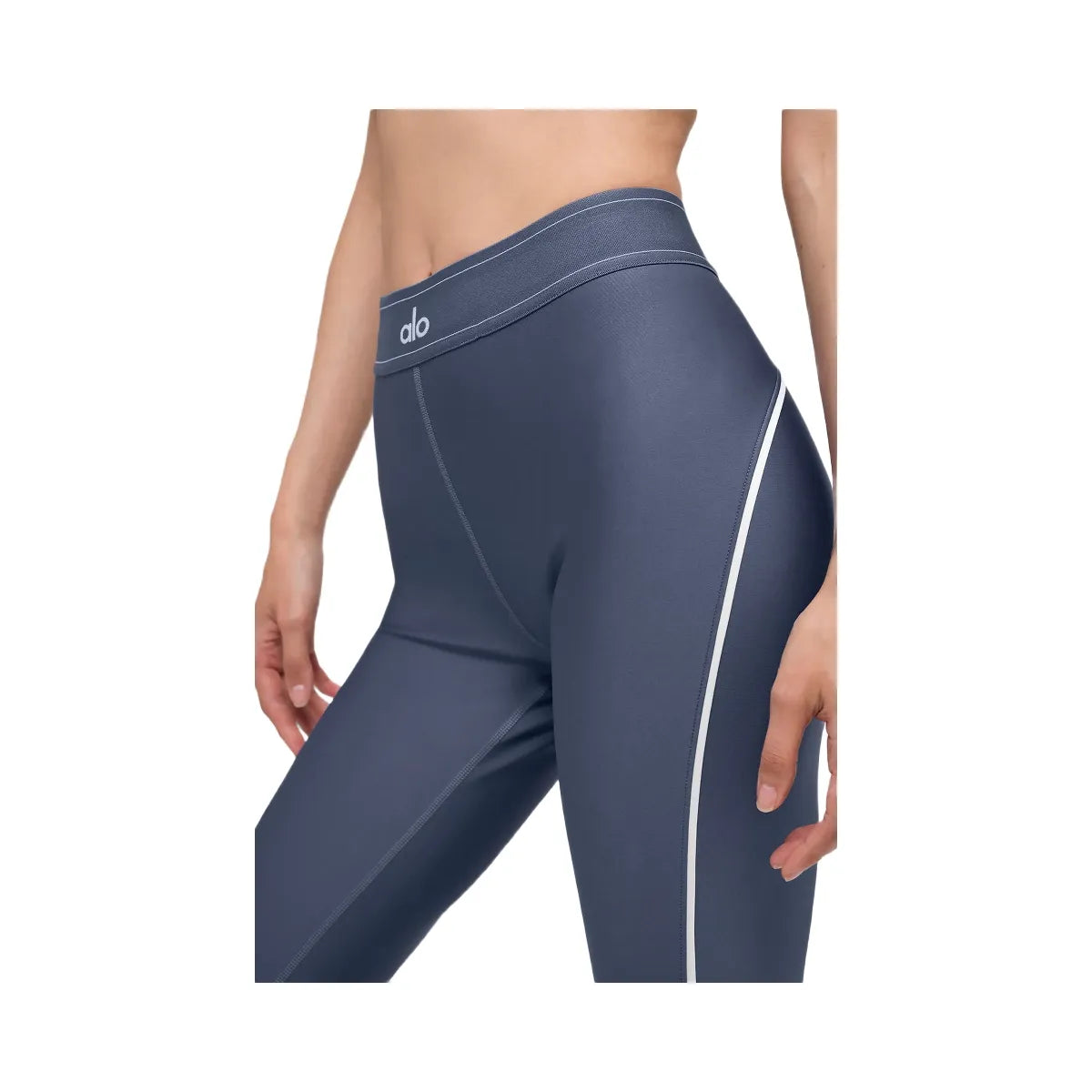 Alo Women's Airlift High-Waist Suit Up Legging - Bluestone/White