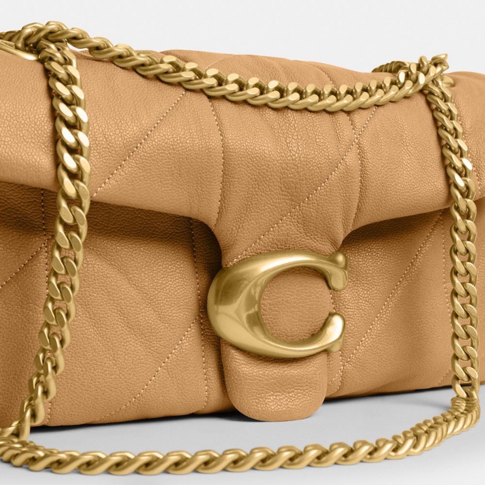 Coach Tabby Shoulder Bag 26 With Quilting Brass Biscuit