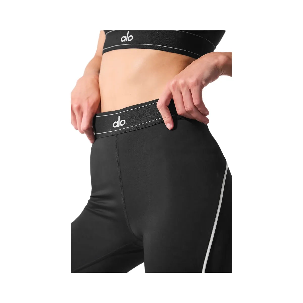 Alo Women's Airlift High-Waist Suit Up Legging - Black/White