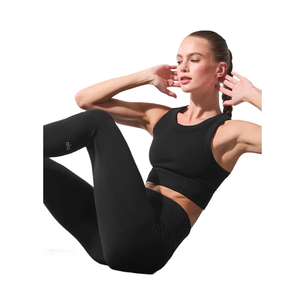 Alo Women's 7/8 High-Waist Airbrush Legging - Black