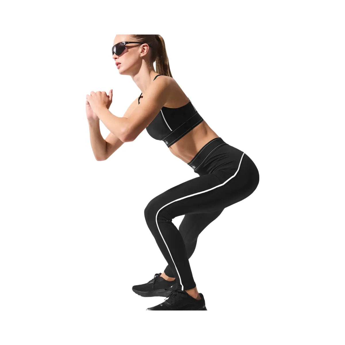 Alo Women's Airlift High-Waist Suit Up Legging - Black/White