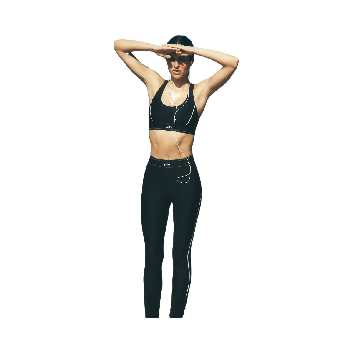 Alo Women's Airlift High-Waist Suit Up Legging - Black/White