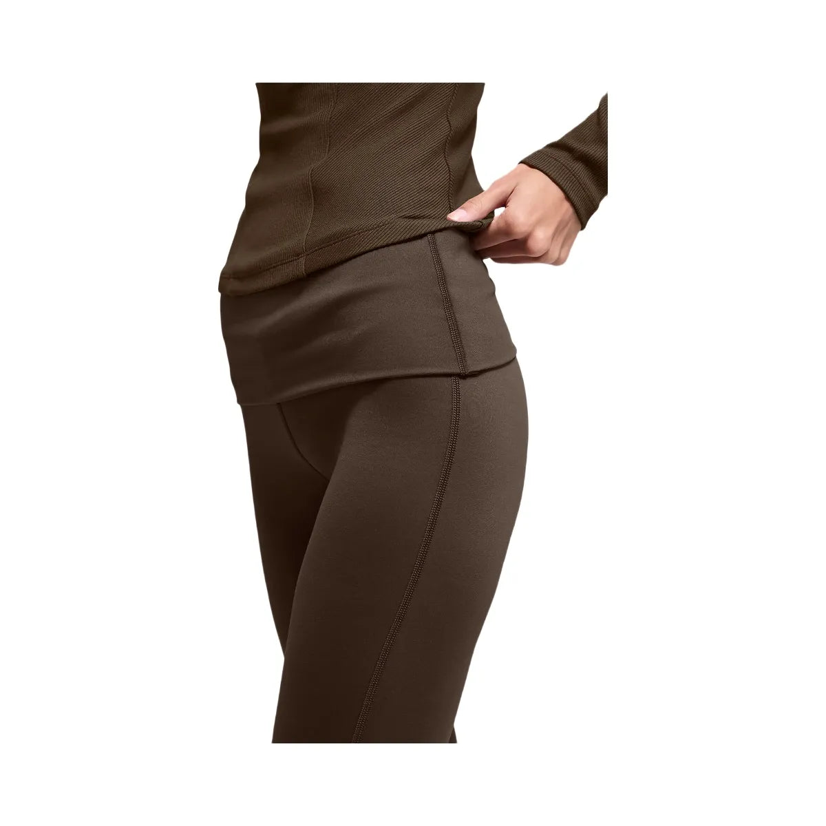 Alo Women's ALO Softsculpt Foldover Flare Legging - Espresso