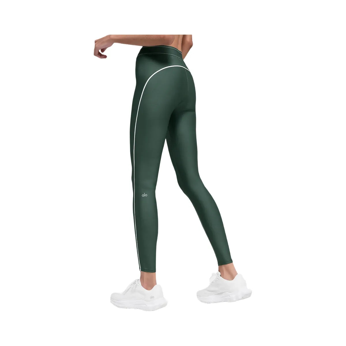 Alo Women's Airlift High-Waist Suit Up Legging - Clover Green/White