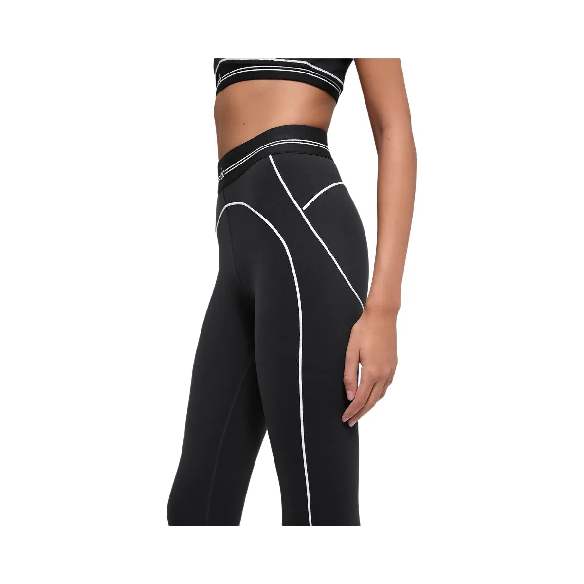Alo Women's Airbrush High-Waist 7/8 Heart Throb Legging - Black/White