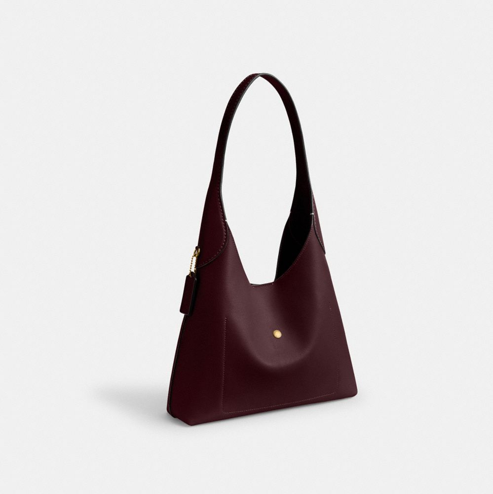 Coach Brooklyn Shoulder Bag 39 Brass Merlot