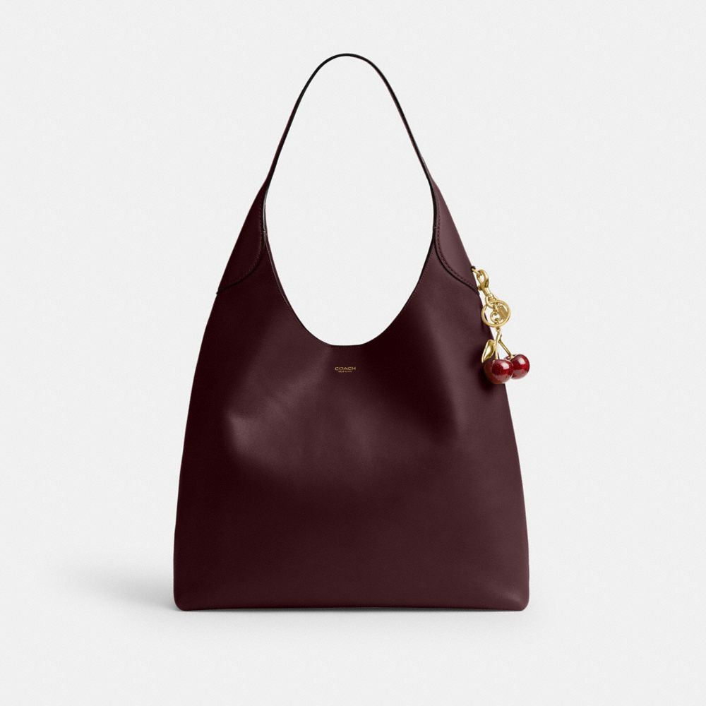 Coach Brooklyn Shoulder Bag 39 Brass Merlot