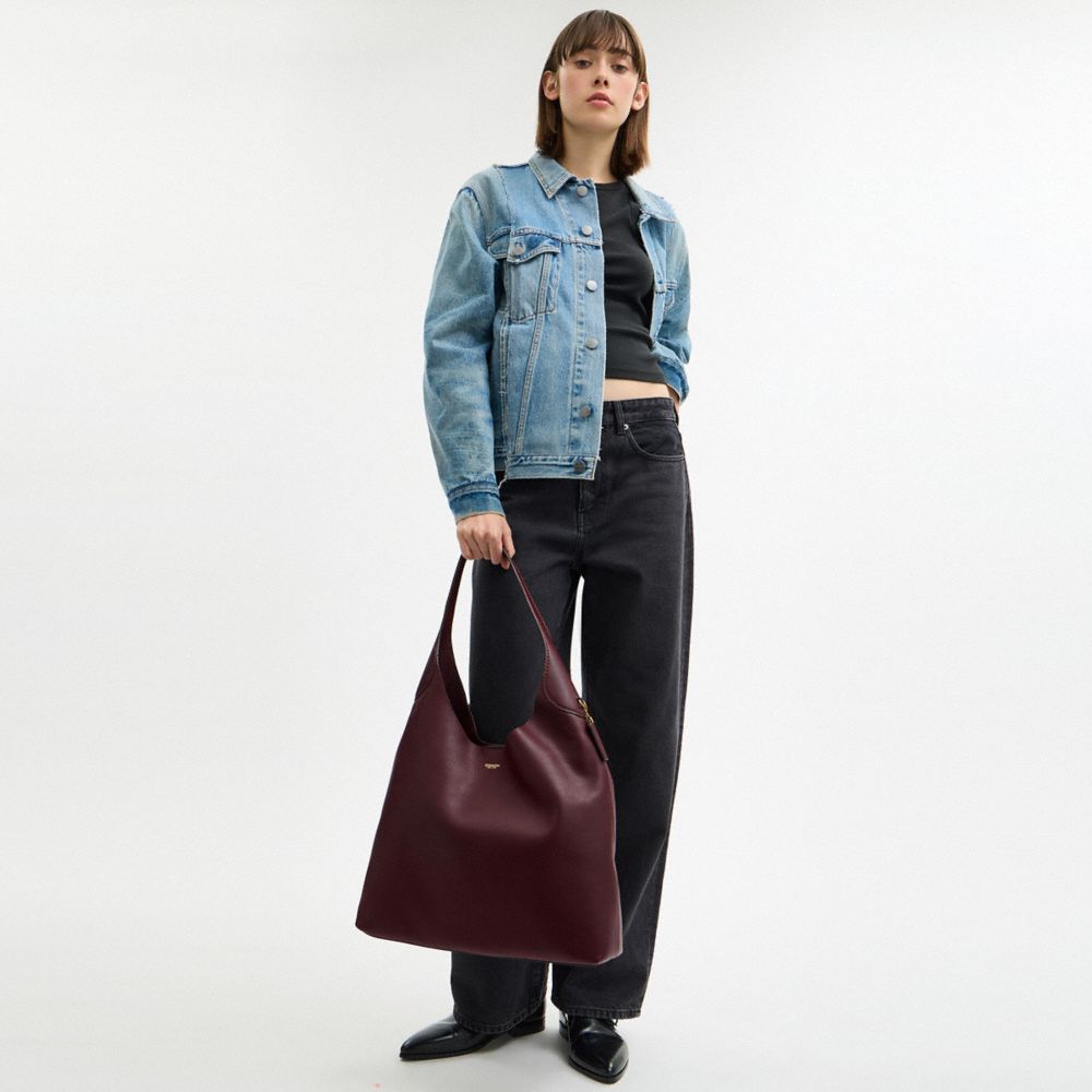 Coach Brooklyn Shoulder Bag 39 Brass Merlot