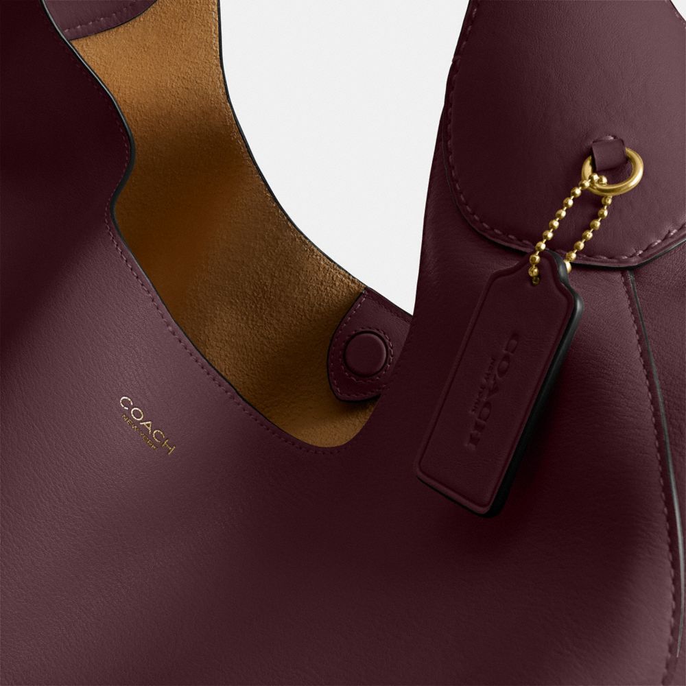 Coach Brooklyn Shoulder Bag 39 Brass Merlot