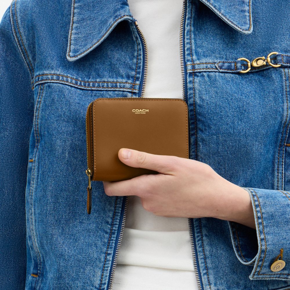 Coach New York Billfold Wallet Brass Muted Olive