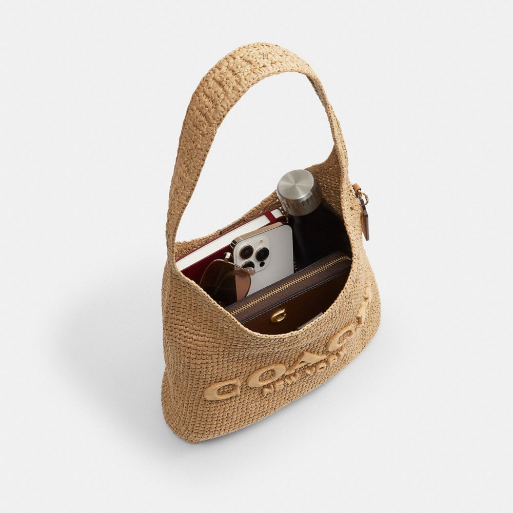 Coach Brooklyn Shoulder Bag 28 Brass Natural