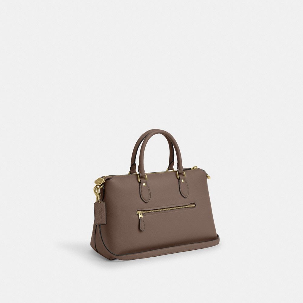 Coach Georgia Satchel Bag Gold Dark Stone