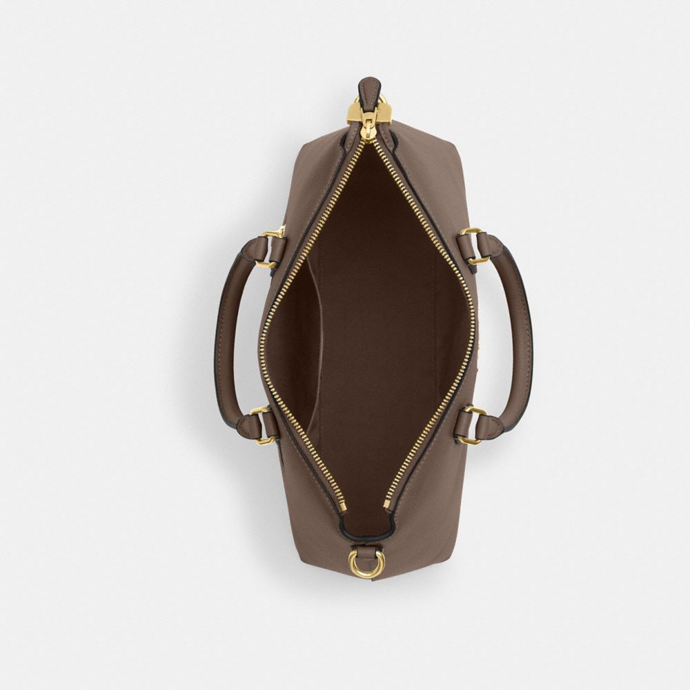 Coach Georgia Satchel Bag Gold Dark Stone