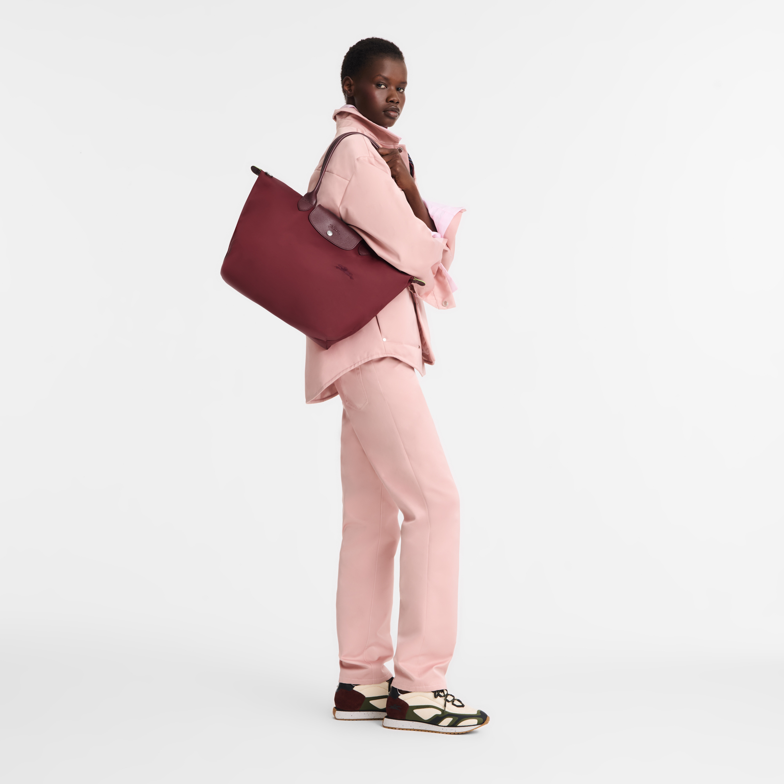 Longchamp Le Pliage Green L Tote bag Pomegranate