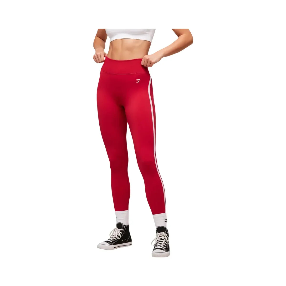 Gymshark Lift Varsity Seamless Leggings Carmine Red