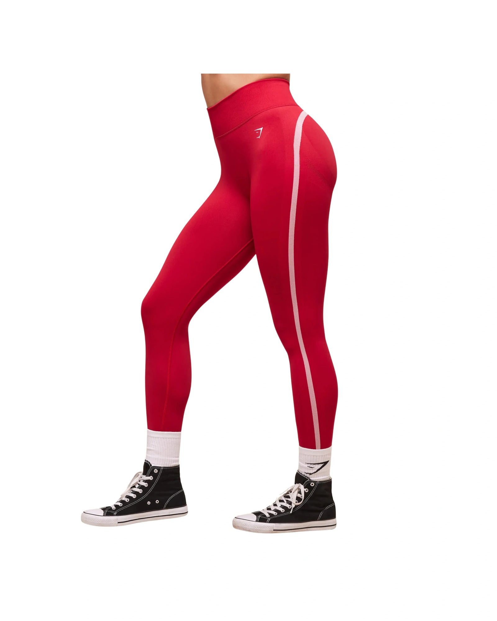 Gymshark Lift Varsity Seamless Leggings Carmine Red