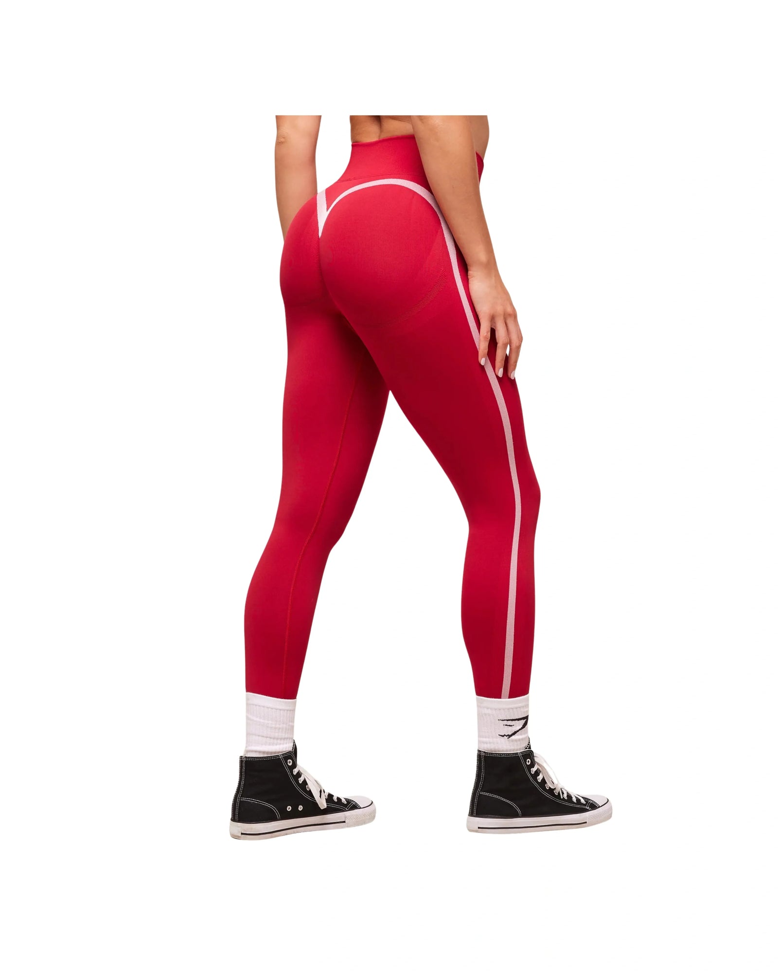 Gymshark Lift Varsity Seamless Leggings Carmine Red