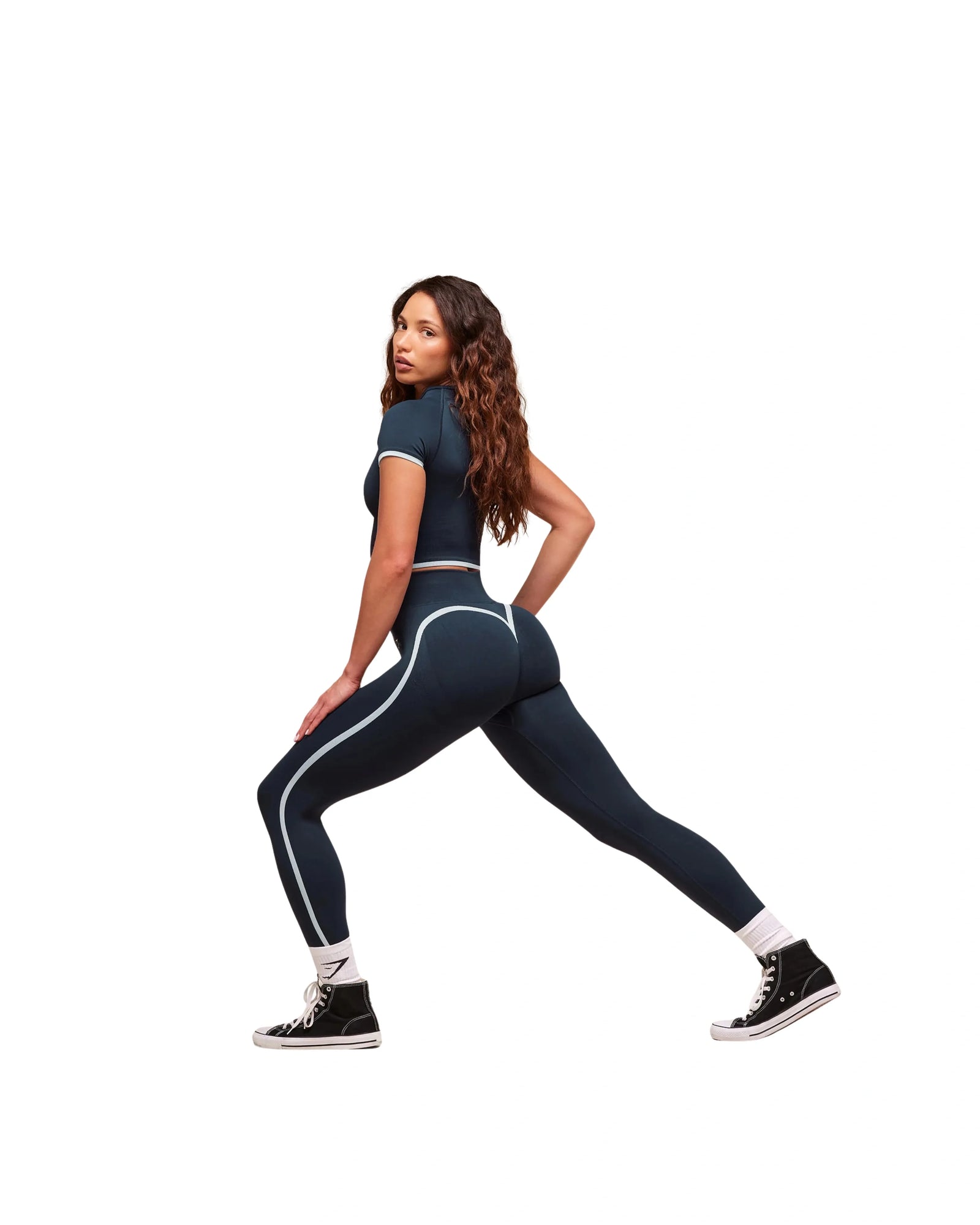 Gymshark Lift Varsity Seamless Leggings Heavy Blue