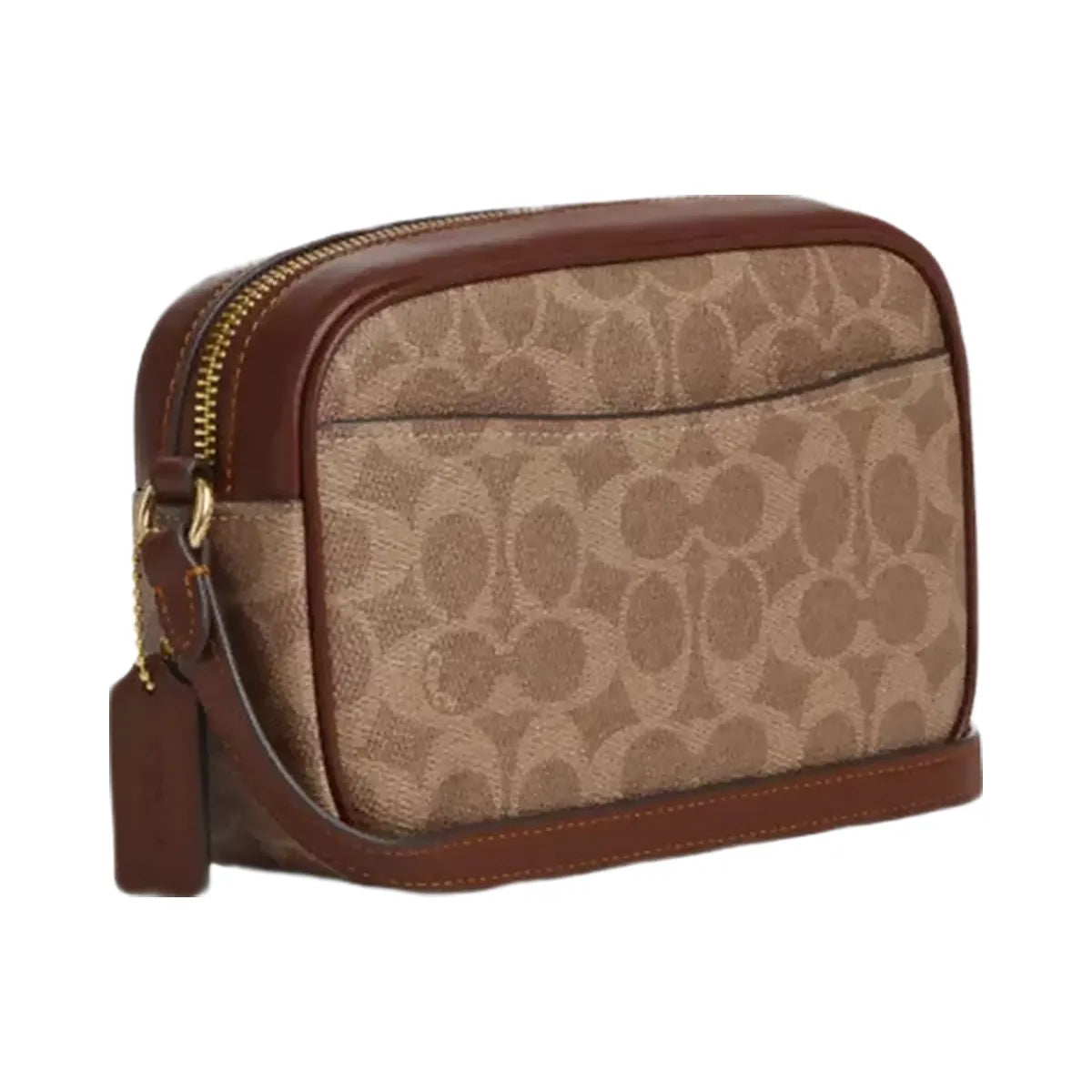 Coach Mini Jamie Camera Bag In Signature Canvas in Gold Tan Brown