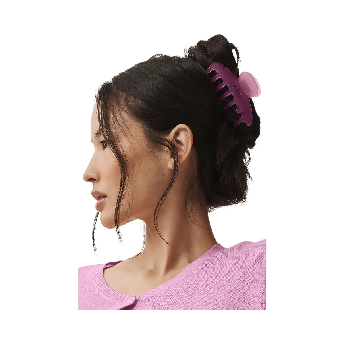Alo 90's Claw Clip - Candy Heart Pink Clear