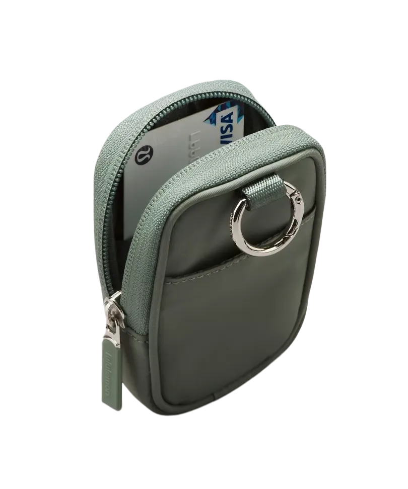 Lululemon Clippable Nano Pouch Grey Eucalyptus