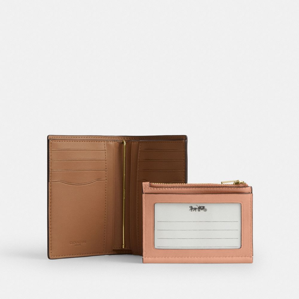 Coach 2 In 1 Wallet Gold Light Pink