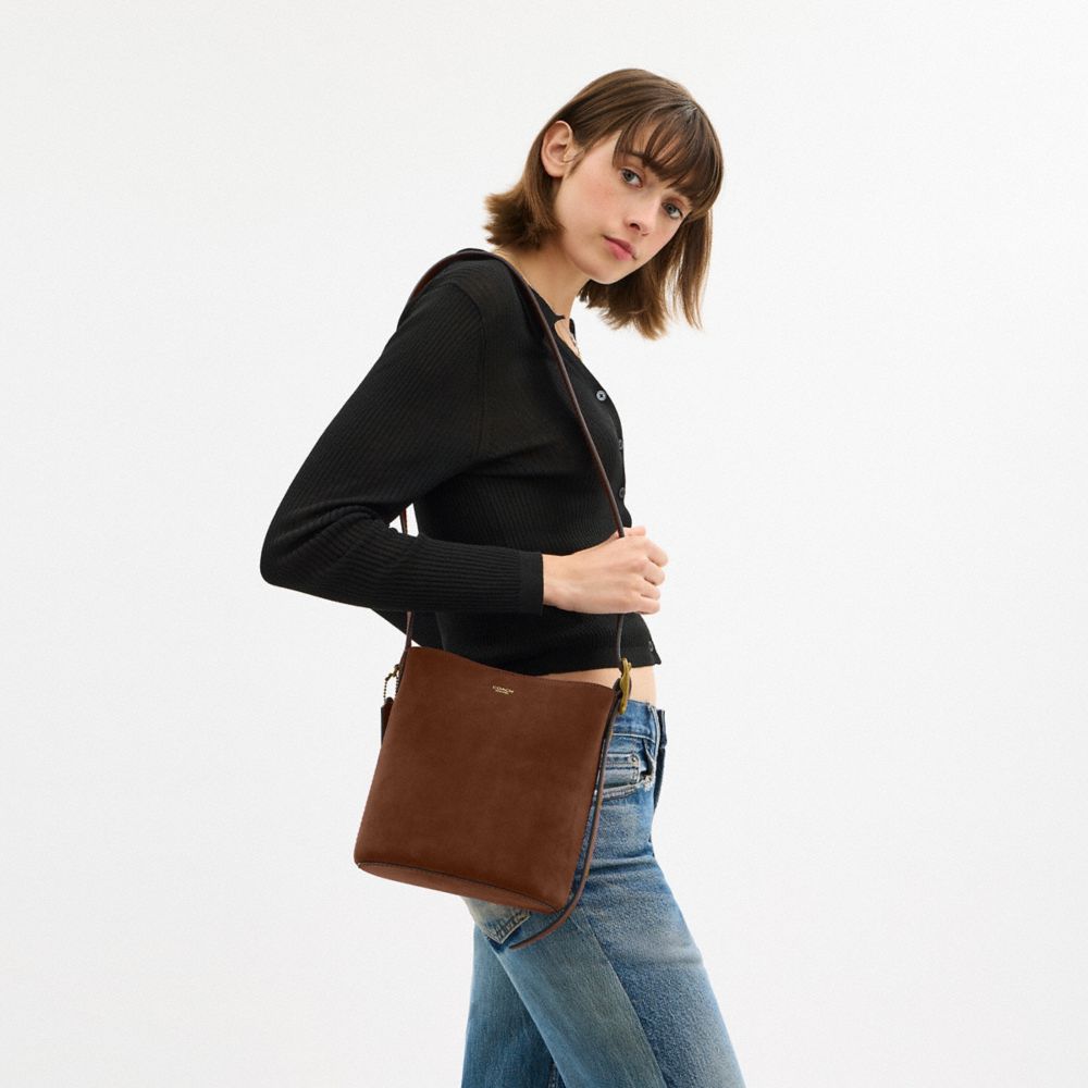 Coach Bleecker Bucket Bag 21 Brass Warm Brown