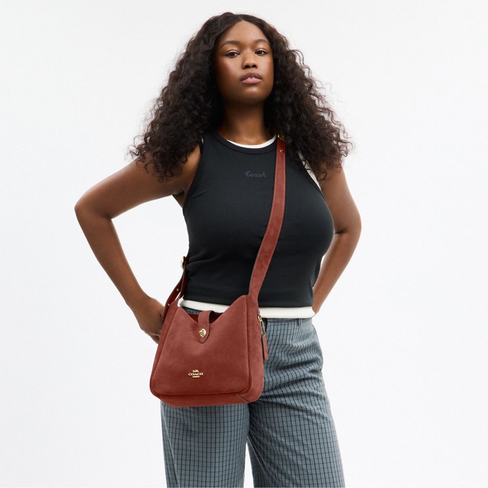 Coach Hadley Convertible Crossbody Bag Gold Clay