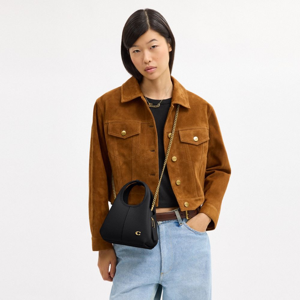 Coach Lana Shoulder Bag 19 Brass Black