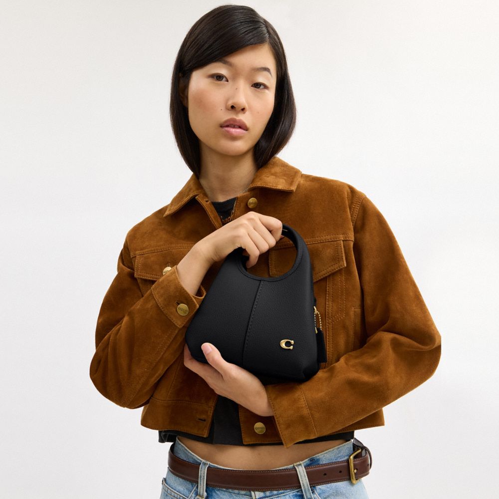 Coach Lana Shoulder Bag 19 Brass Black