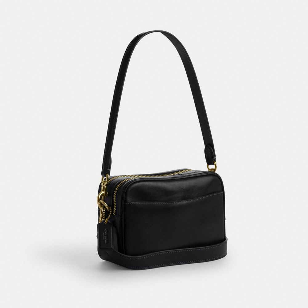 Coach Mini Carey Crossbody Bag Gold Black