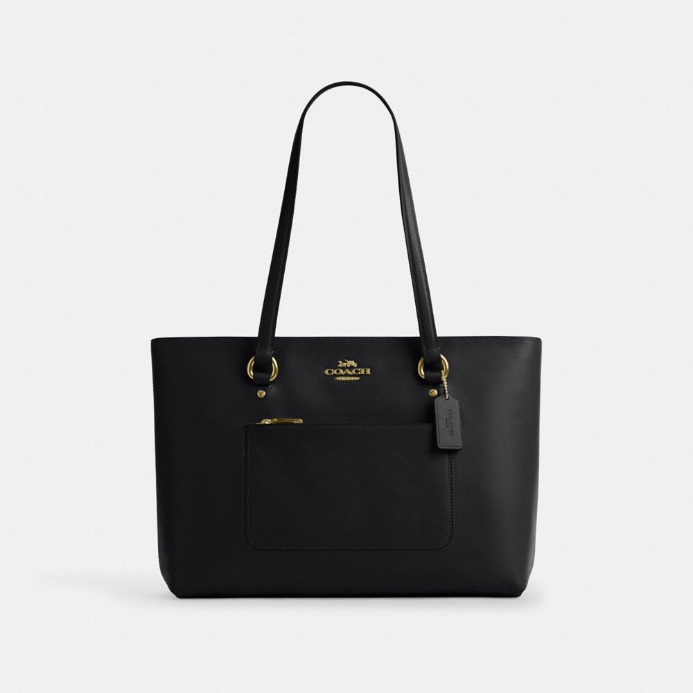 Coach Station Tote Bag Gold Black
