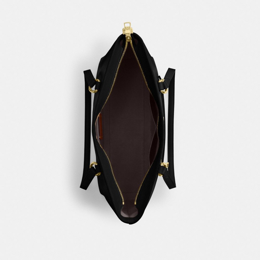 Coach Station Tote Bag Gold Black