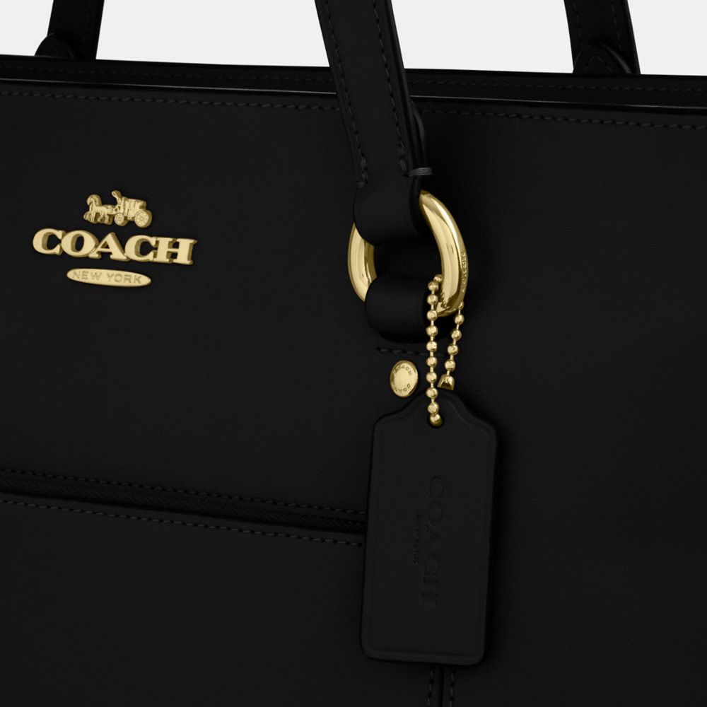 Coach Station Tote Bag Gold Black