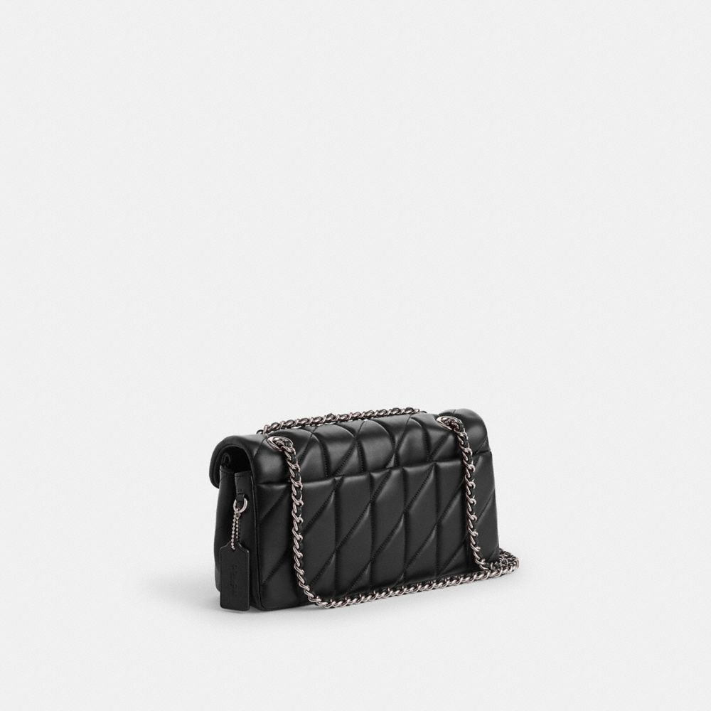 Coach Tabby Shoulder Bag 26 With Pillow Quilting Silver Black
