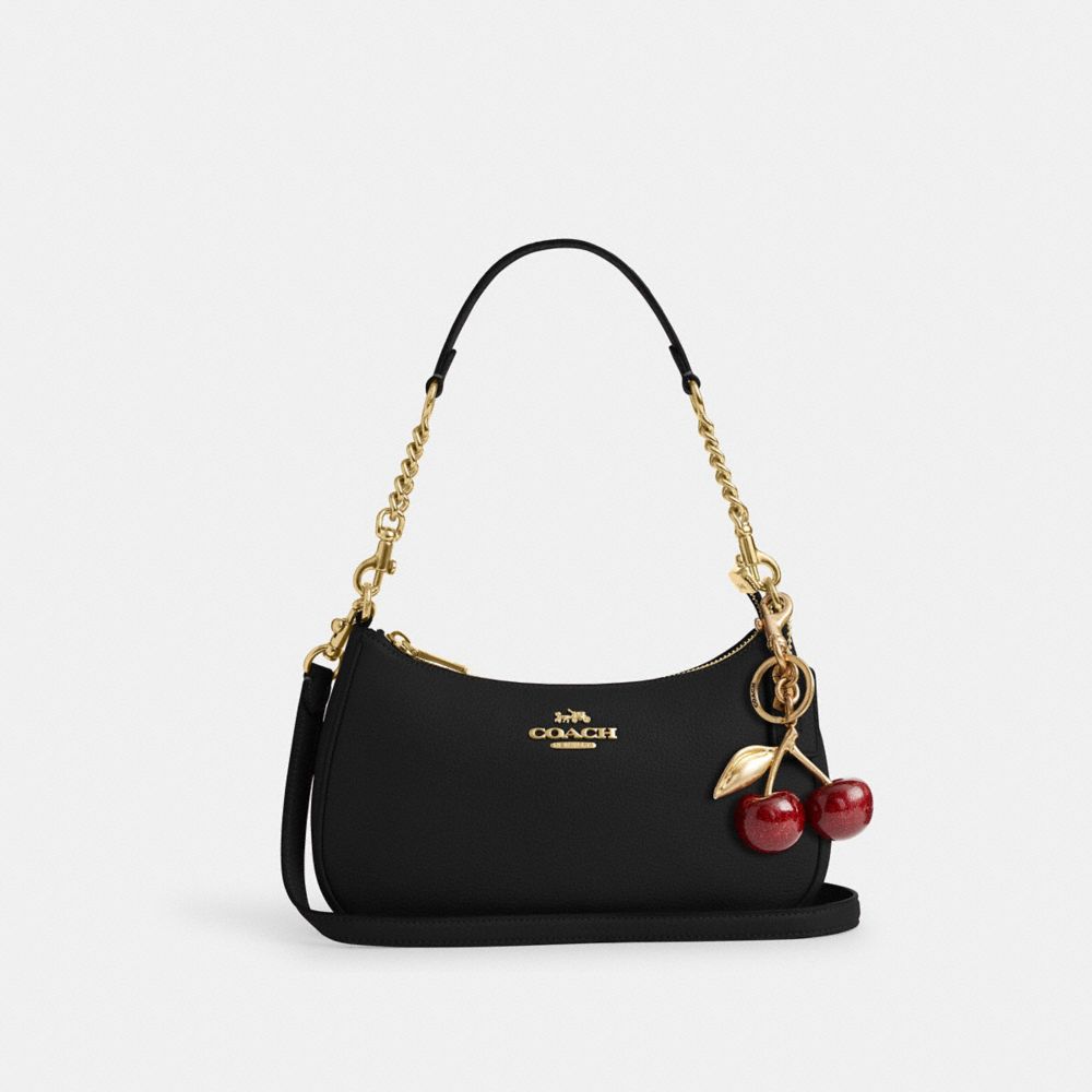 Coach Teri Shoulder Bag Gold Black