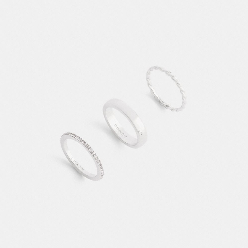 Coach Ring Set Silver