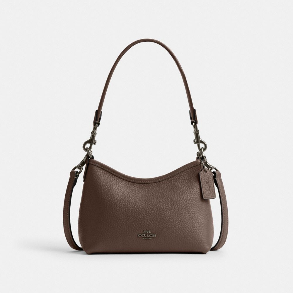 Coach Laurel Small Shoulder Bag Gunmetal Dark Stone