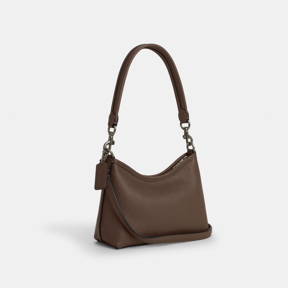 Coach Laurel Small Shoulder Bag Gunmetal Dark Stone