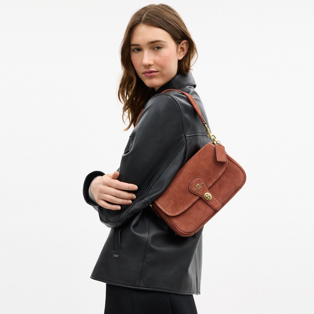 Coach Hadley Shoulder Bag Gold Clay