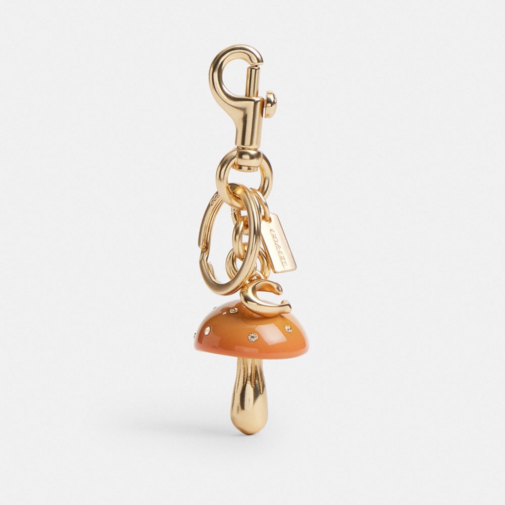 Coach Mushroom Bag Charm Gold Mustard