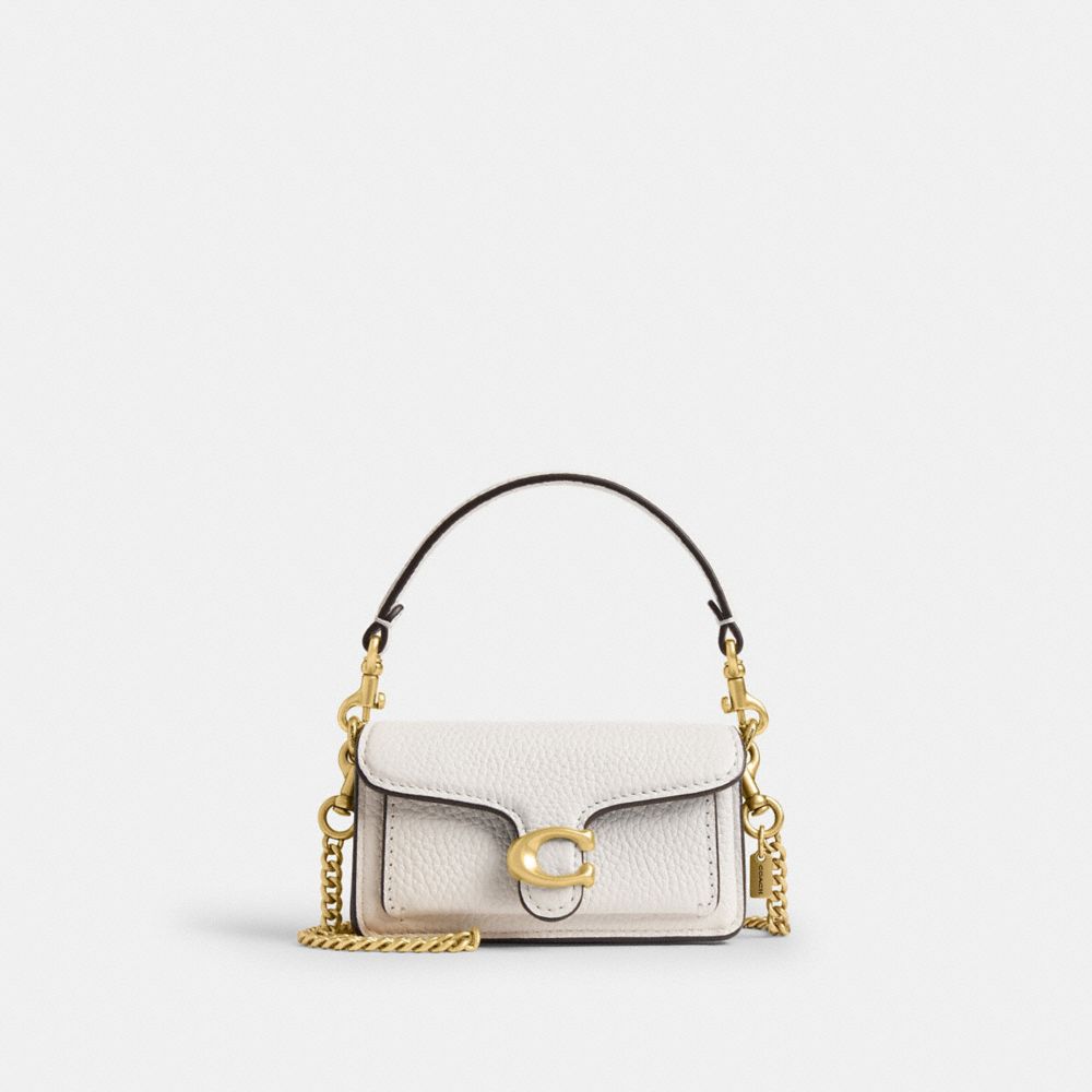 Coach Tabby Bag Charm Brass Chalk