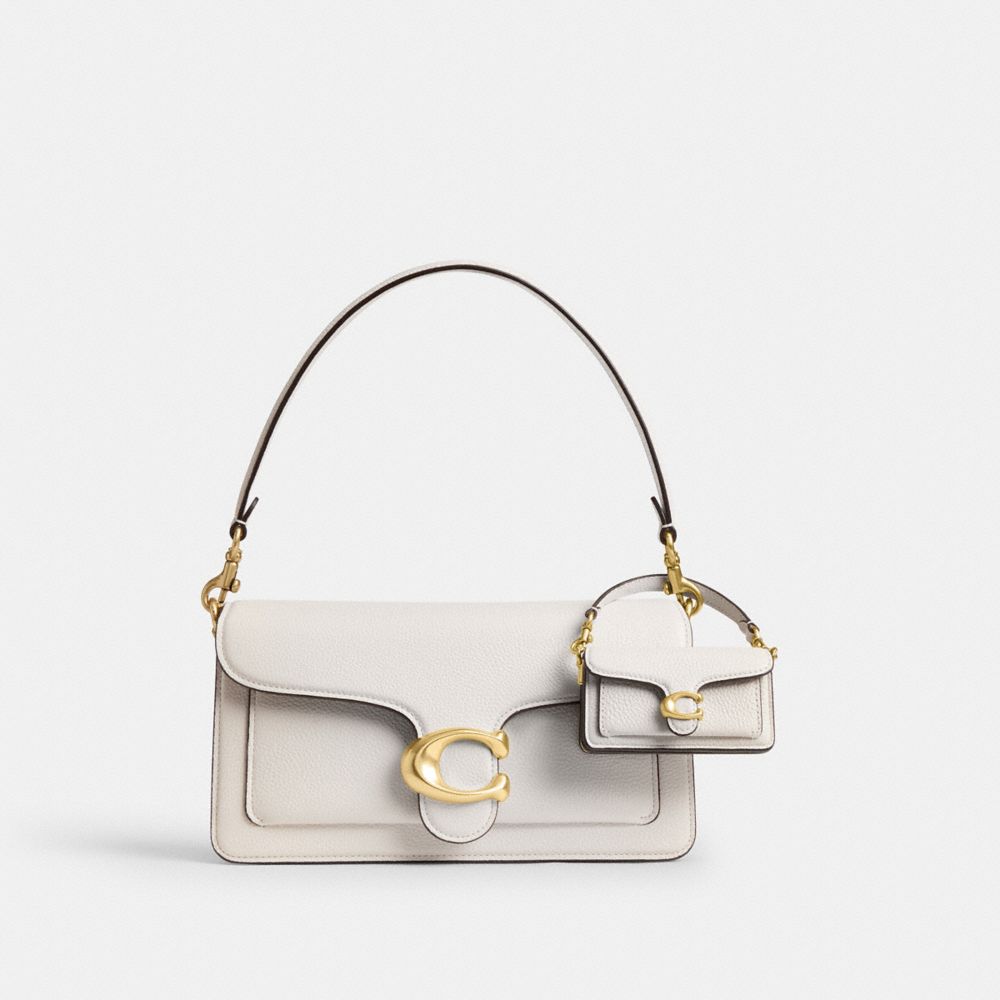 Coach Tabby Bag Charm Brass Chalk