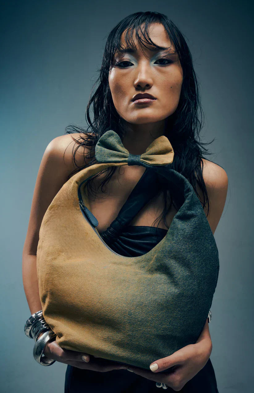 Mélange Hobo Denim Bag