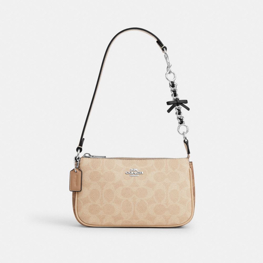 Coach Bow Strap Extender Silver Silver Black