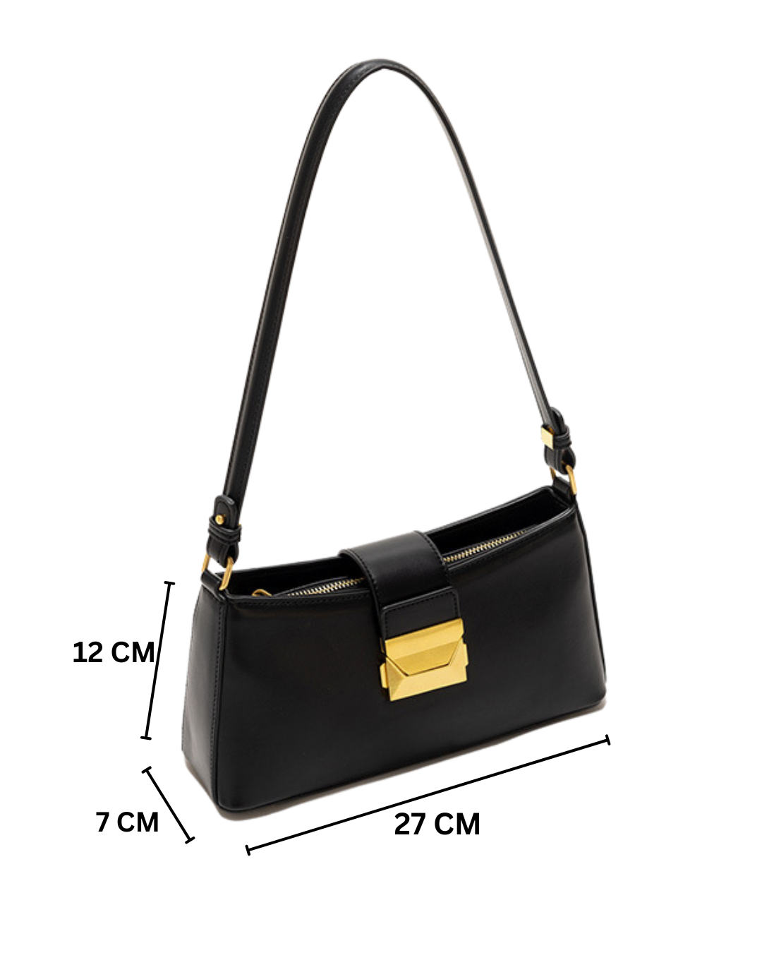 Felice - Ladies Baguette Bag Faux Leather | Dark Brown