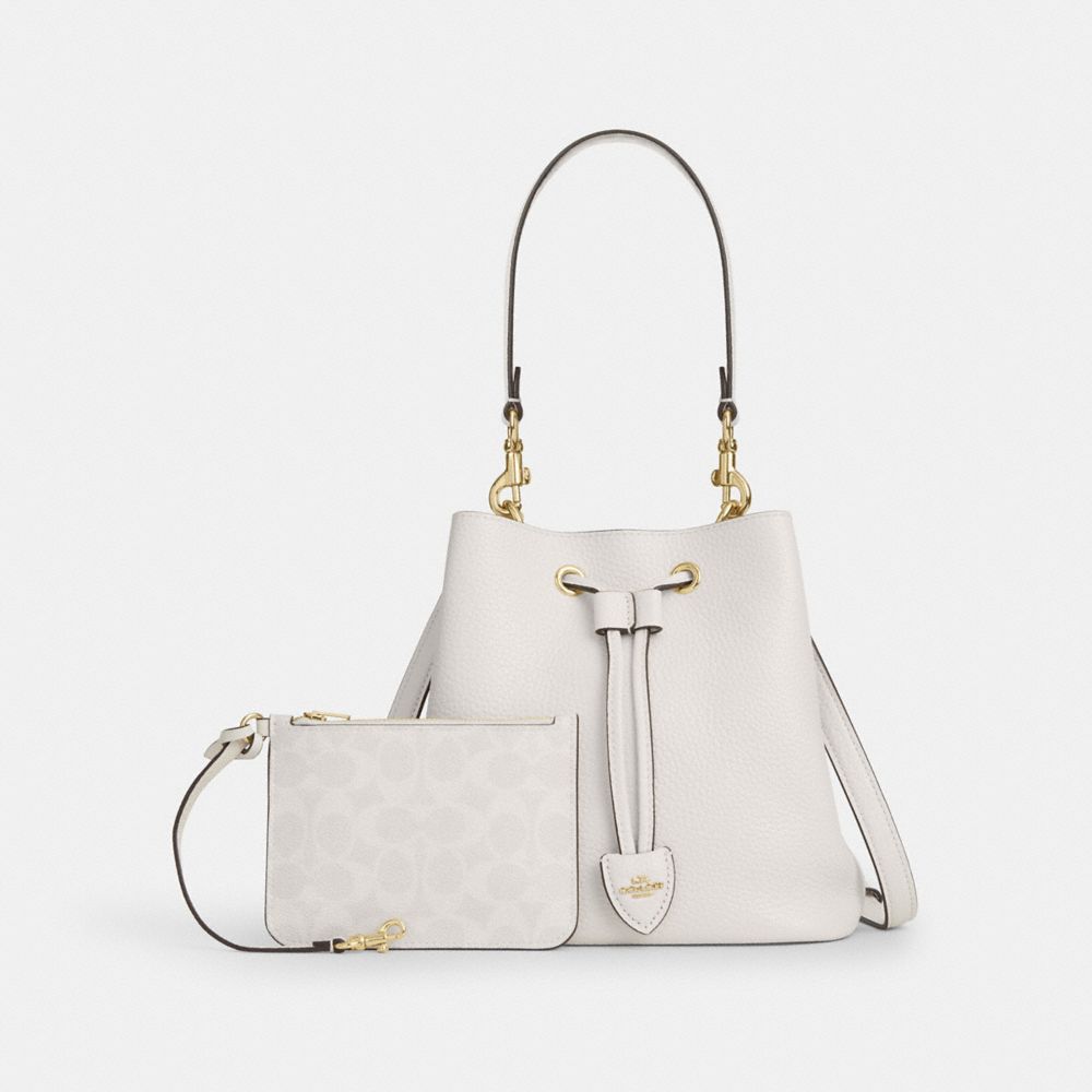 Coach Rowan Bucket Bag Gold Chalk