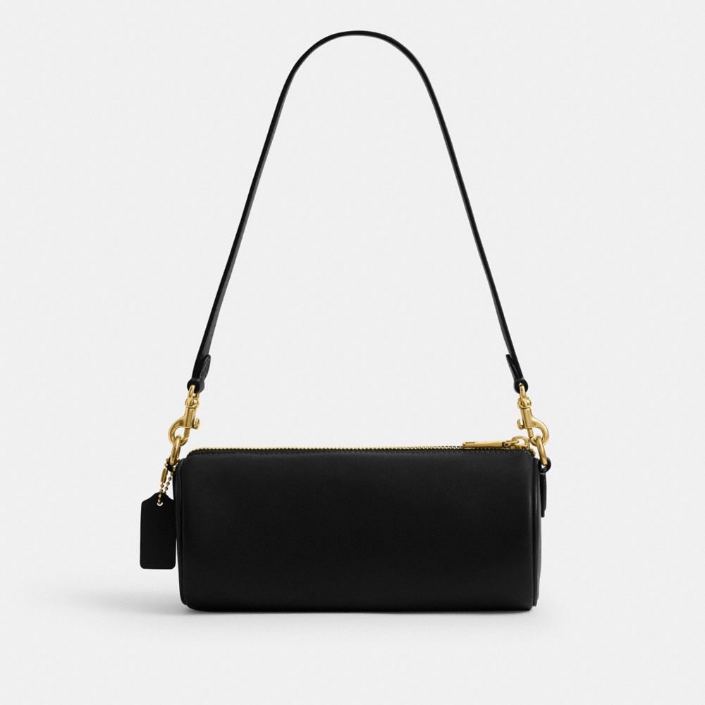 Coach Barrel Bag Brass Black