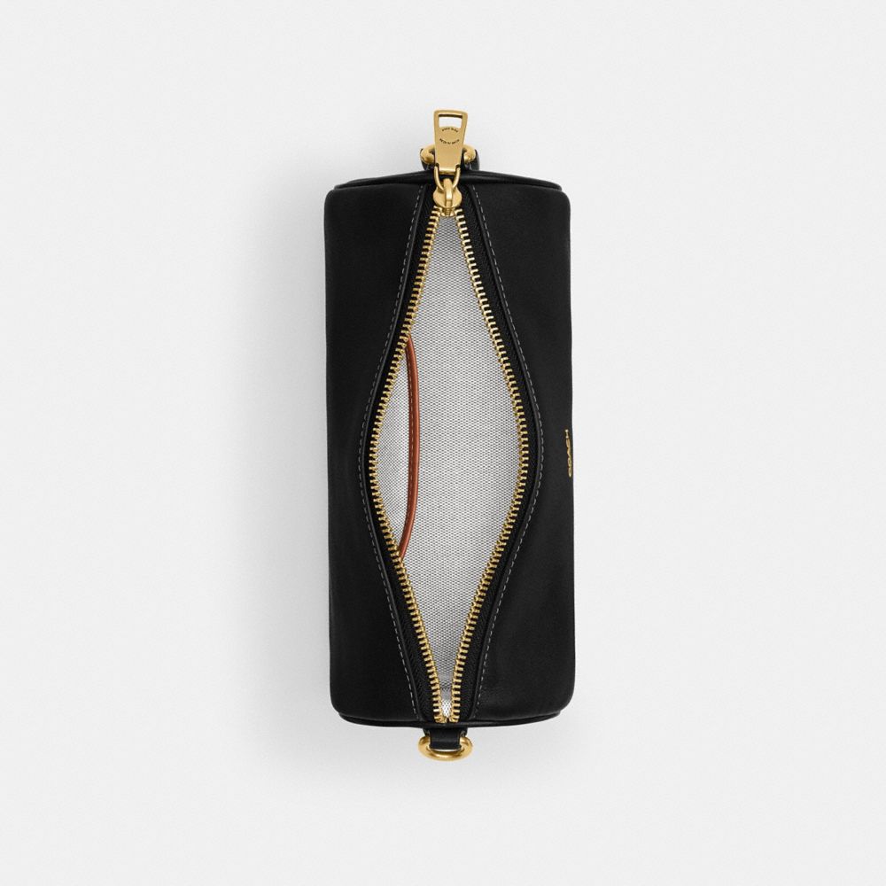 Coach Barrel Bag Brass Black